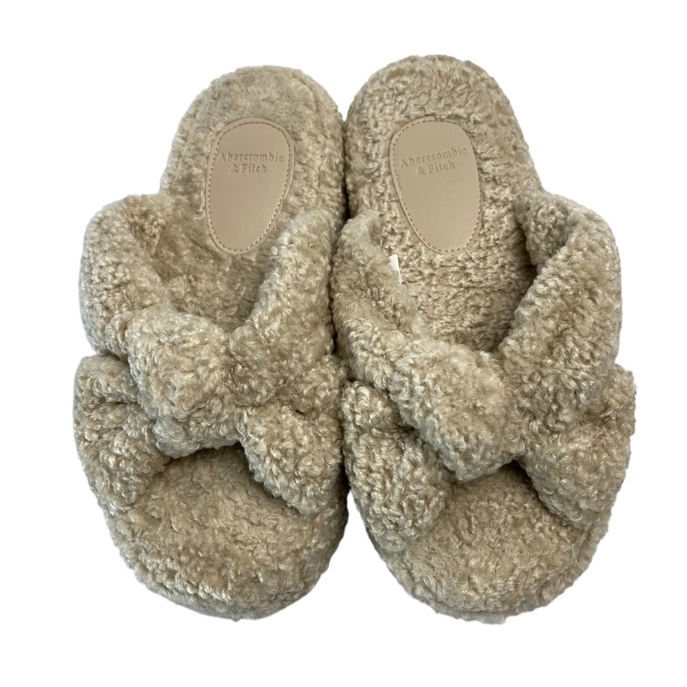 ABERCROMBIE & FITCH  Women's Sherpa Shearling Mules Slippers Shoes Size 7